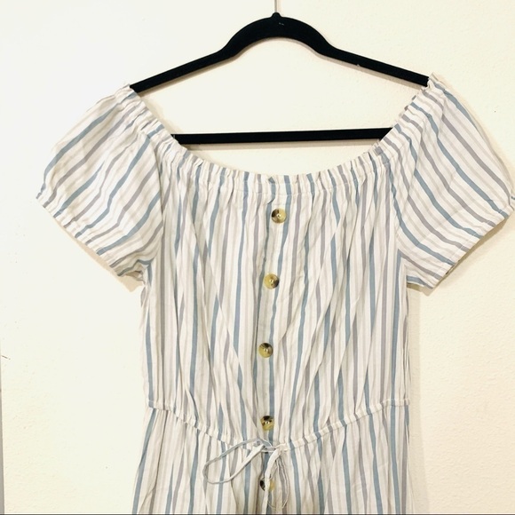NWT INDULGE stripes maxi flowy dress women size L - Picture 4 of 9